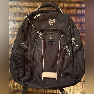 High Sierra Elite Black and Gray Backpack